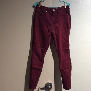 Aeropostale Burgundy High Waisted Jegging size 8